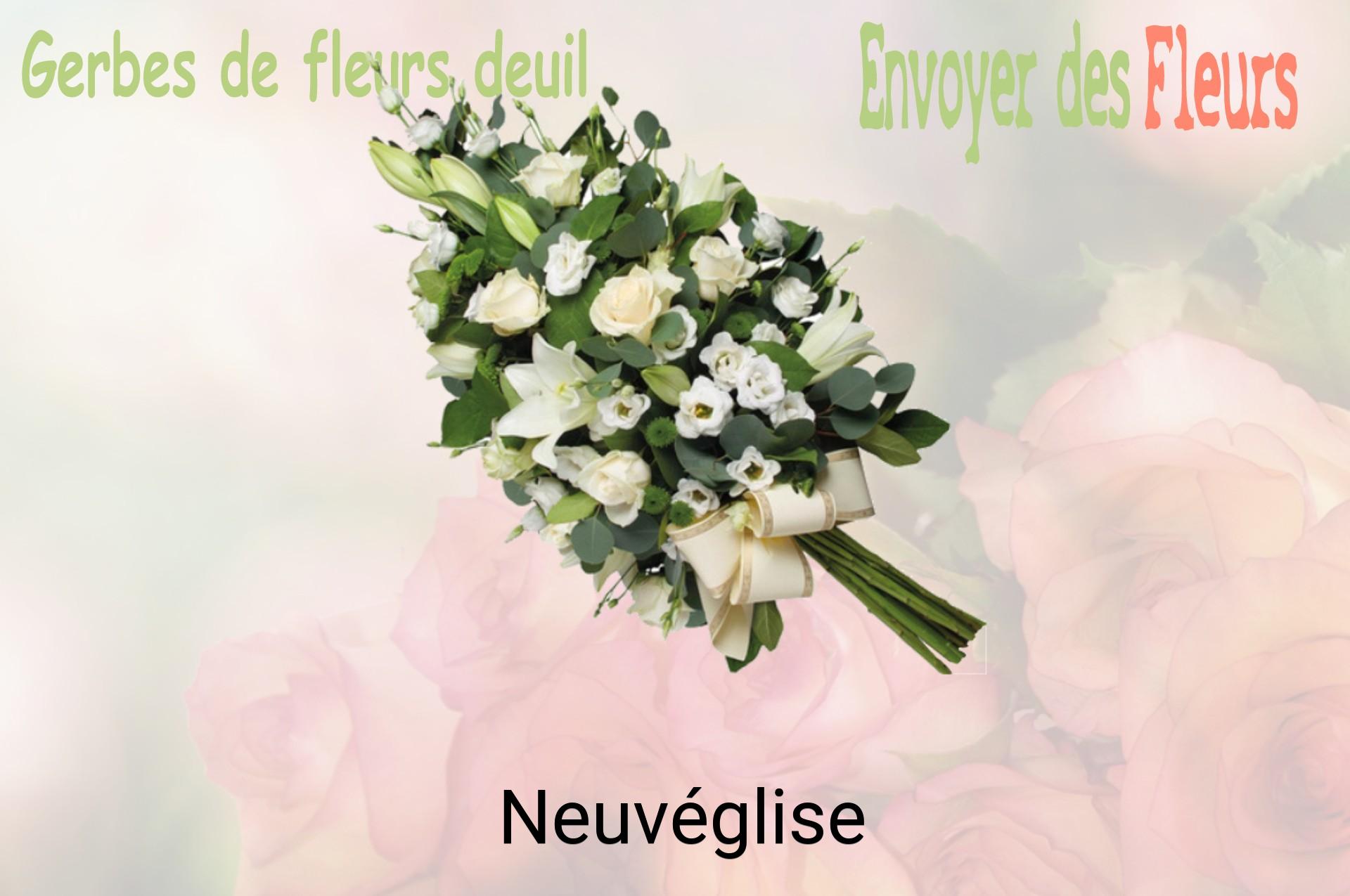 Gerbe de fleurs de deuil livrée à Neuvéglise